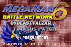 Mega Man Battle Network 6 - Timaeus Patch Title Screen